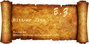 Bittner Zita névjegykártya